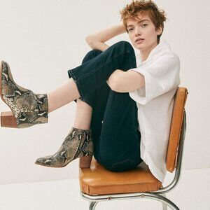 NEW Madewell The Rosie Snake Leather Bootie C317